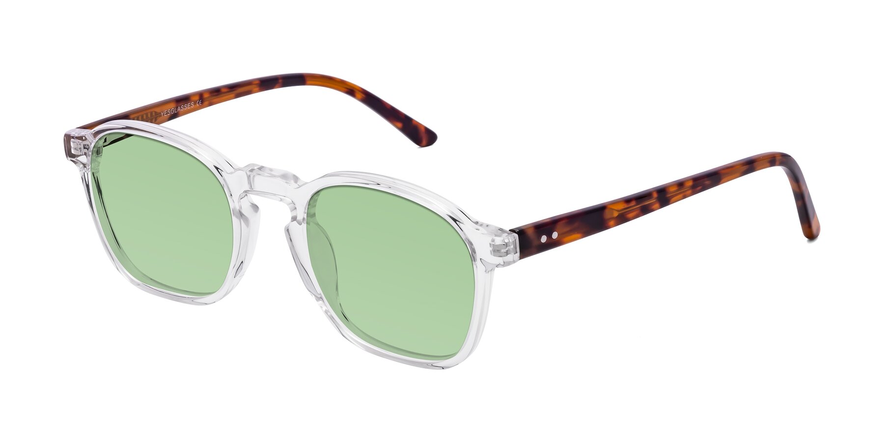 Angle of Generous in Clear with Medium Green Tinted Lenses