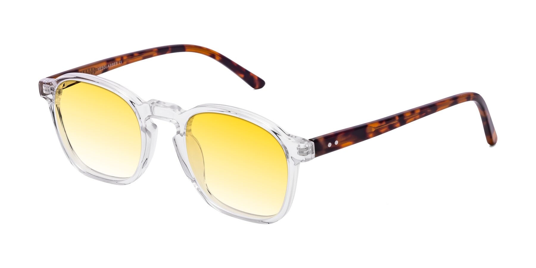 Angle of Generous in Clear with Yellow Gradient Lenses