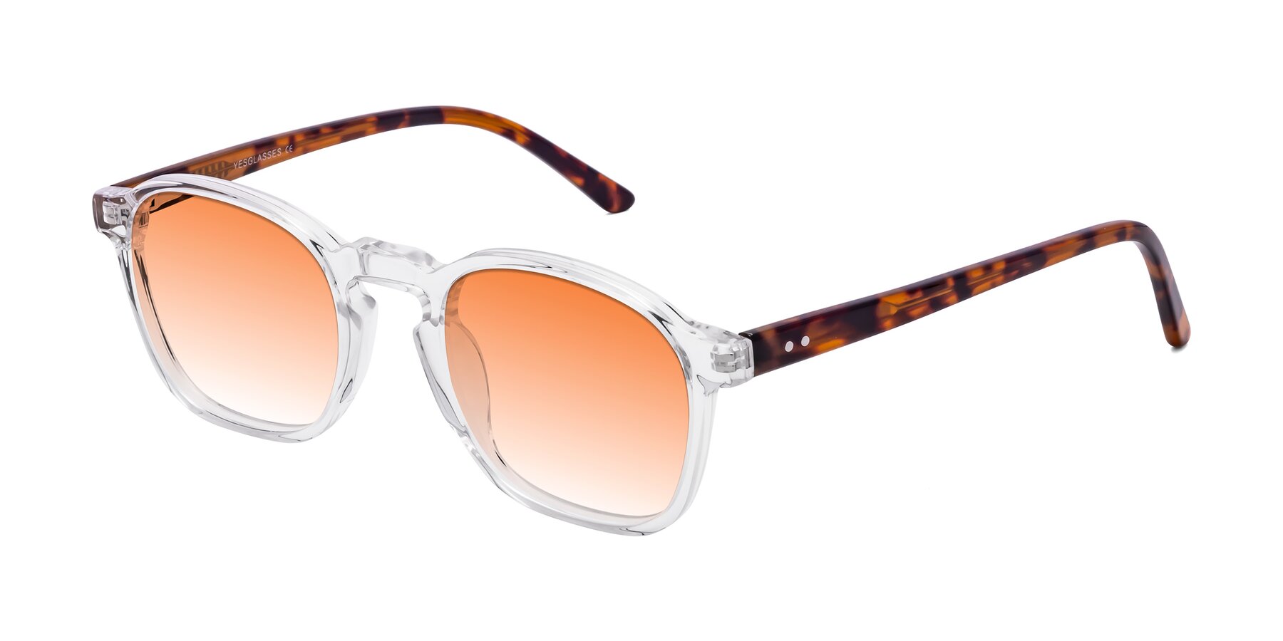 Angle of Generous in Clear with Orange Gradient Lenses