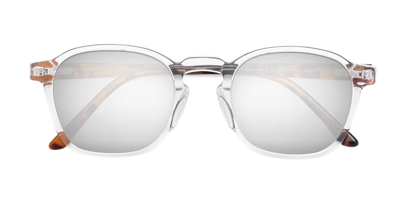Generous - Clear Flash Mirrored Sunglasses