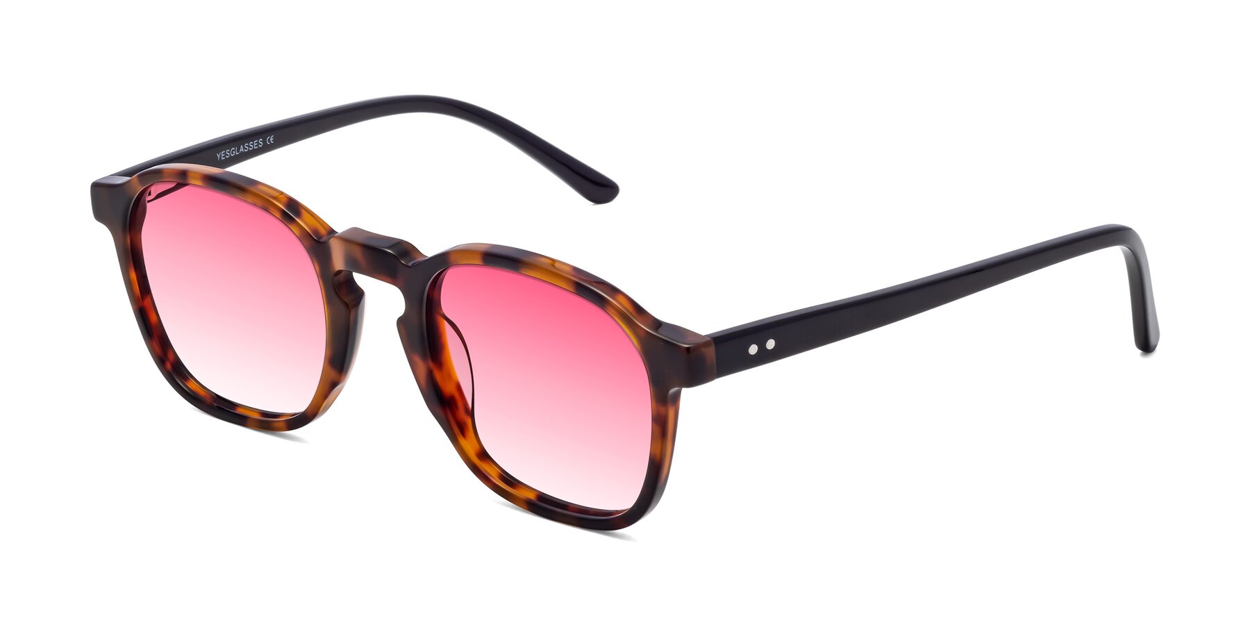 Angle of Generous in Tortoise with Pink Gradient Lenses