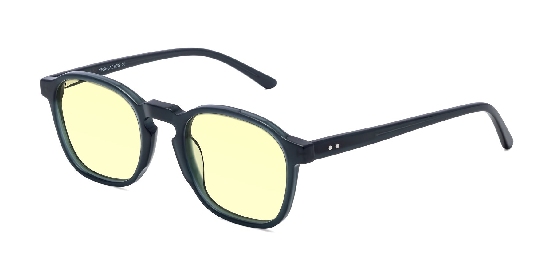 Angle of Generous in Teal with Light Yellow Tinted Lenses