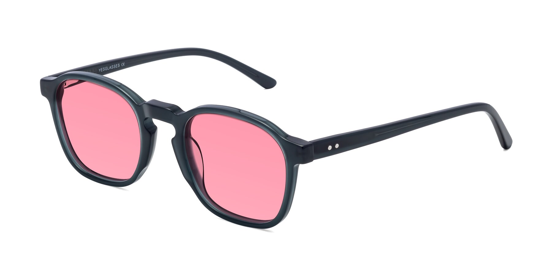 Angle of Generous in Teal with Pink Tinted Lenses