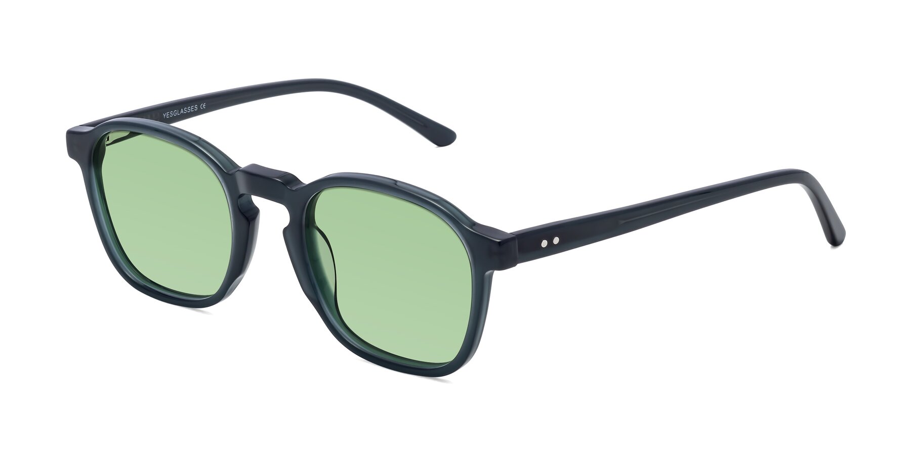 Angle of Generous in Teal with Medium Green Tinted Lenses