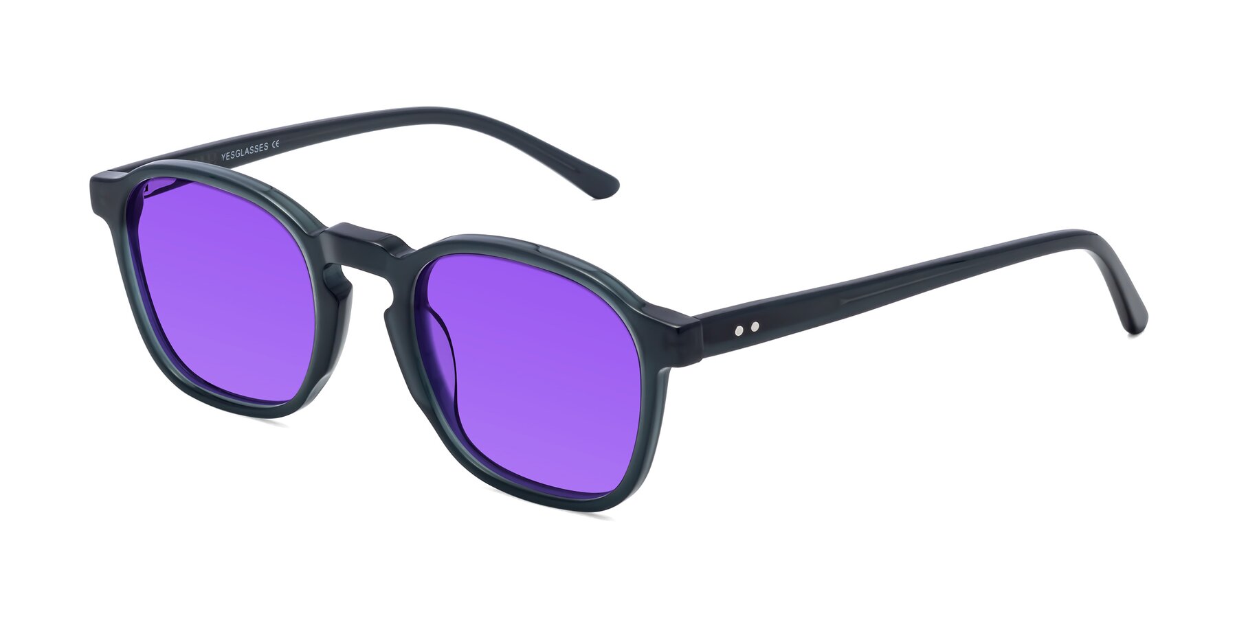 Angle of Generous in Teal with Purple Tinted Lenses
