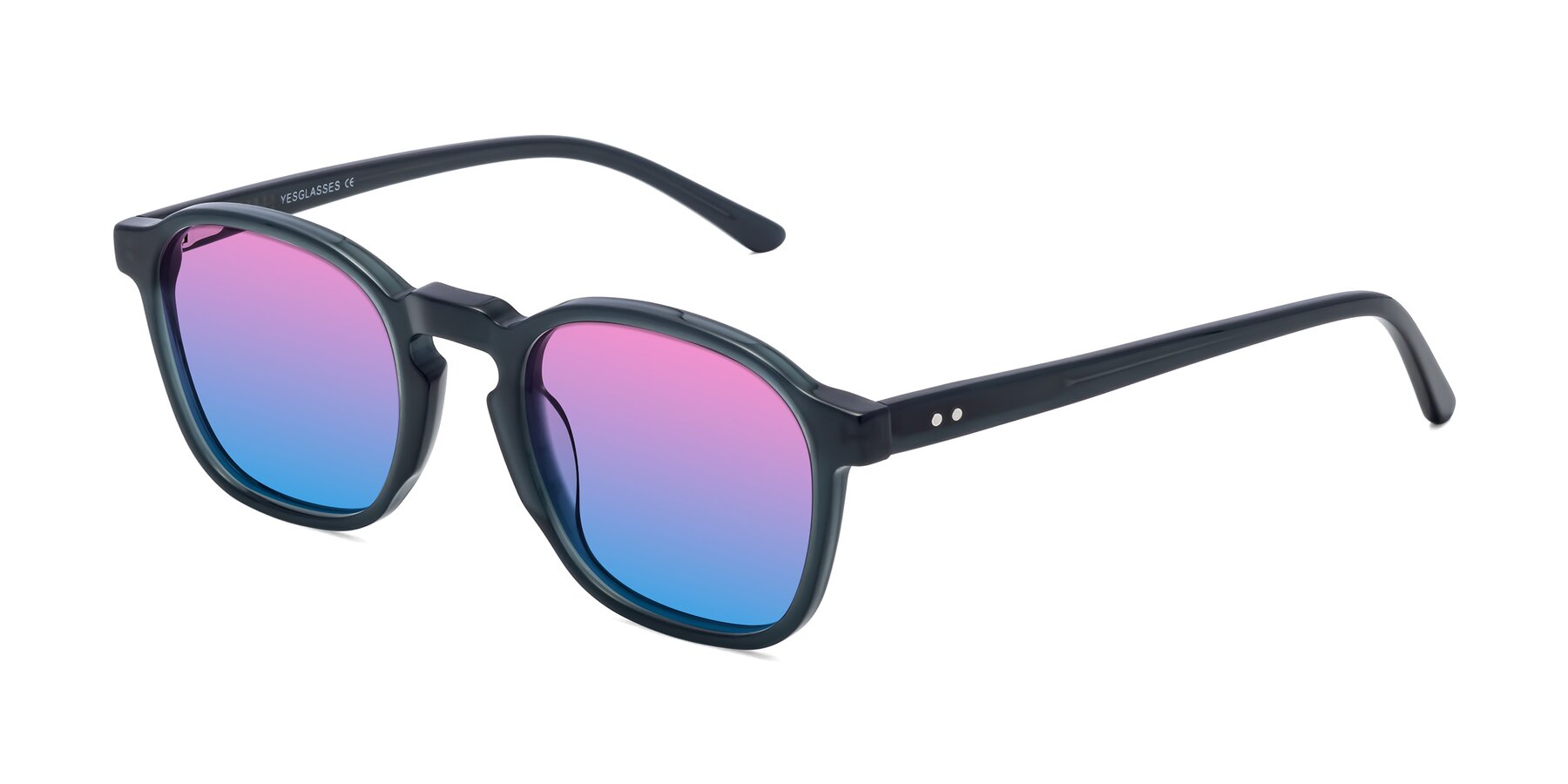 Angle of Generous in Teal with Pink / Blue Gradient Lenses