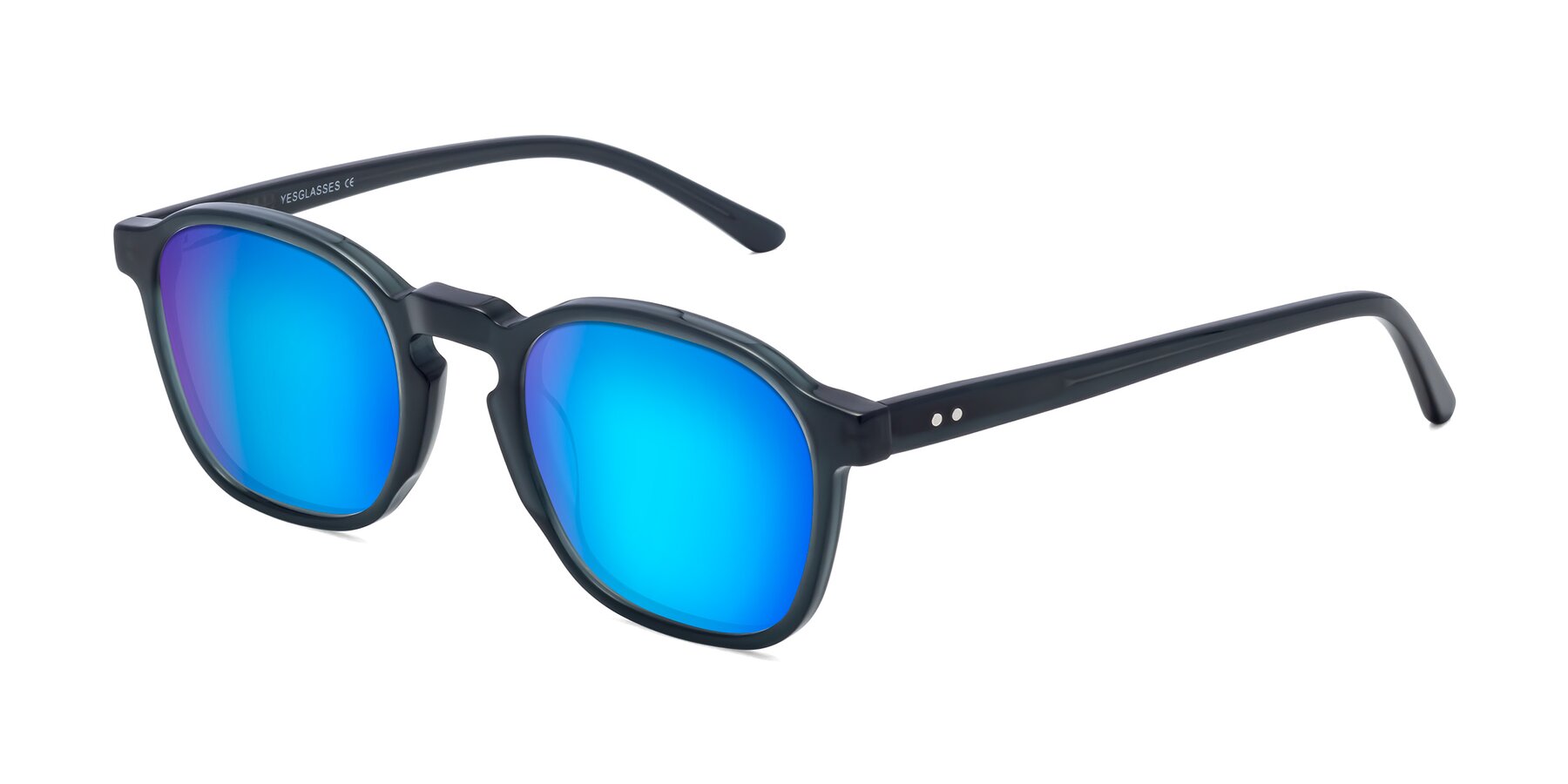 Angle of Generous in Teal with Blue Mirrored Lenses