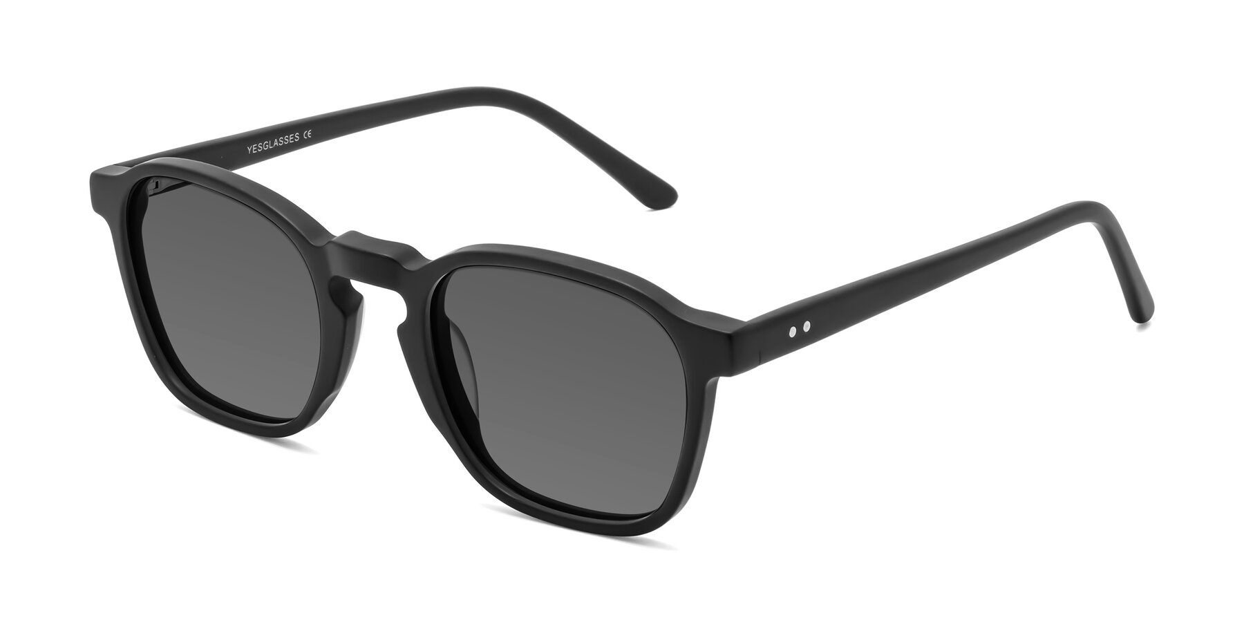 Angle of Generous in Matte Black with Medium Gray Tinted Lenses