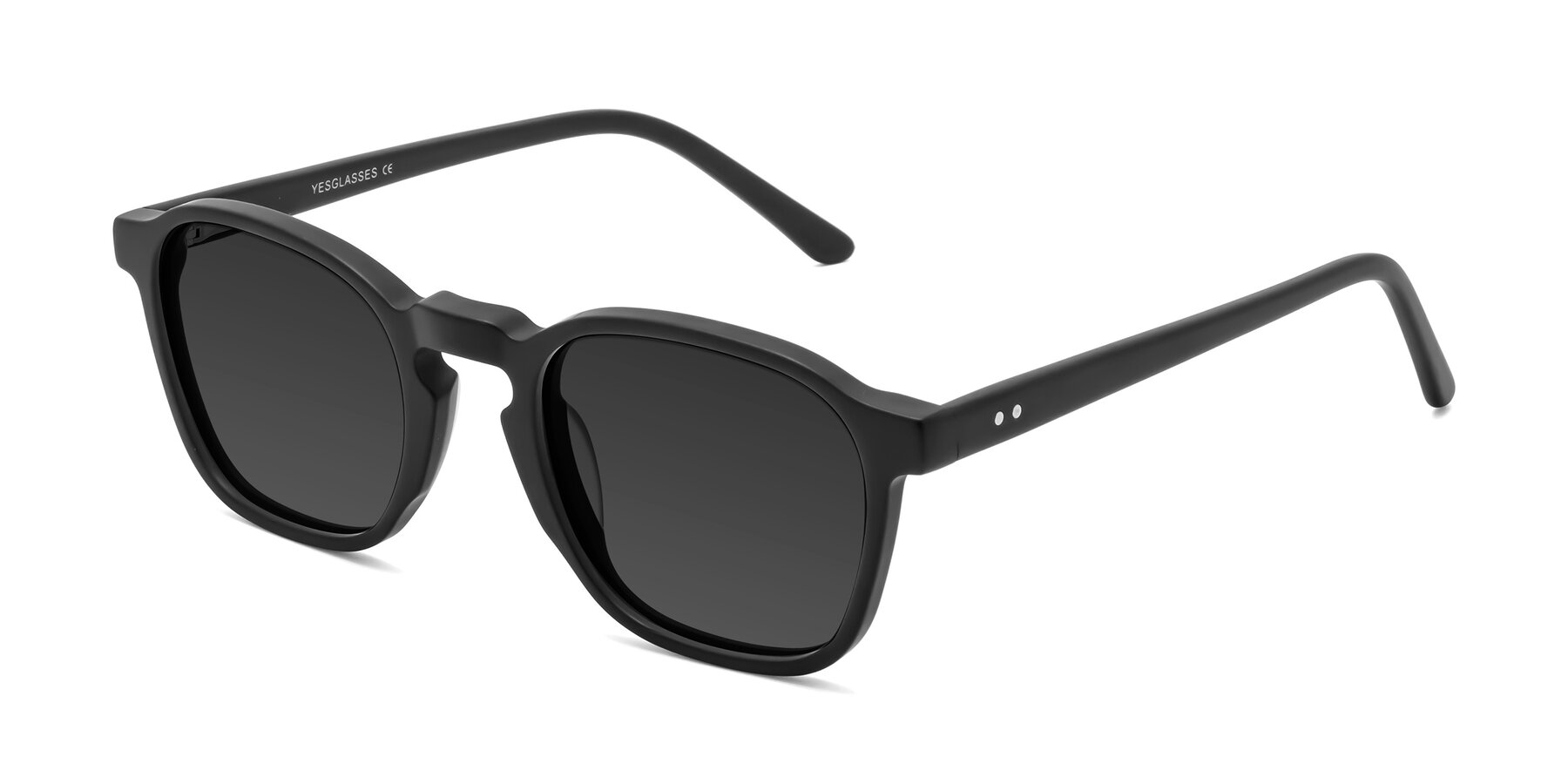 Angle of Generous in Matte Black with Gray Tinted Lenses