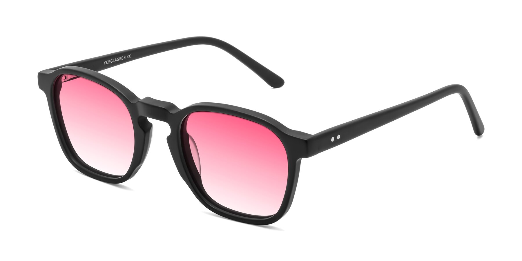 Angle of Generous in Matte Black with Pink Gradient Lenses