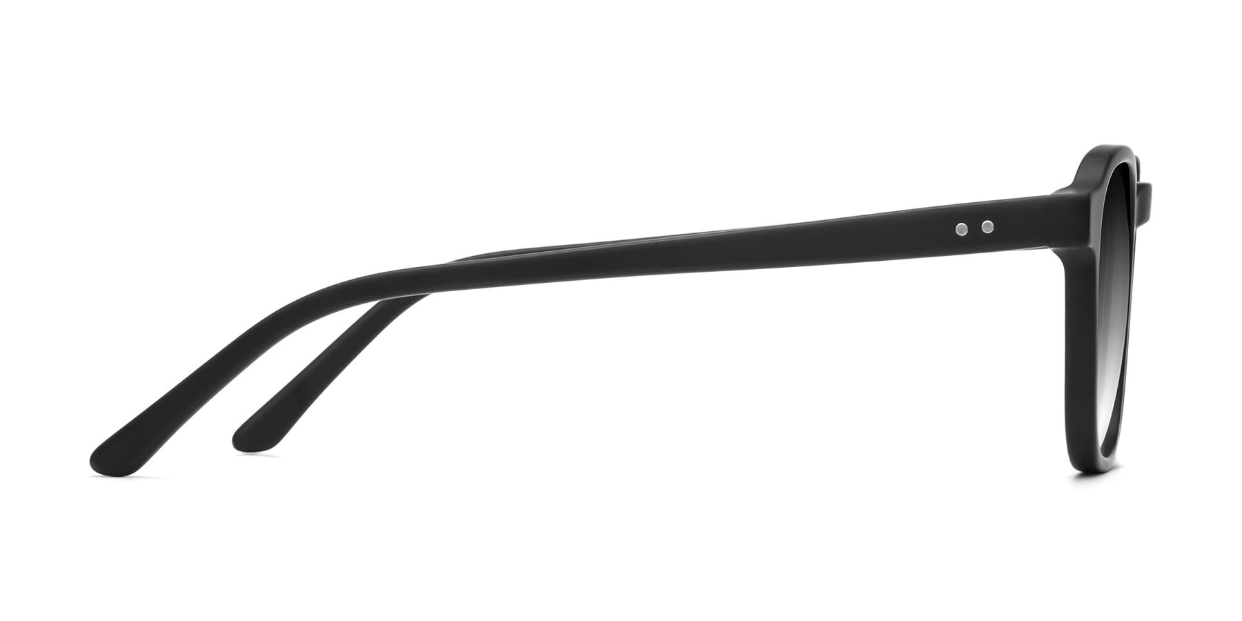 Side of Generous in Matte Black with Gray Gradient Lenses