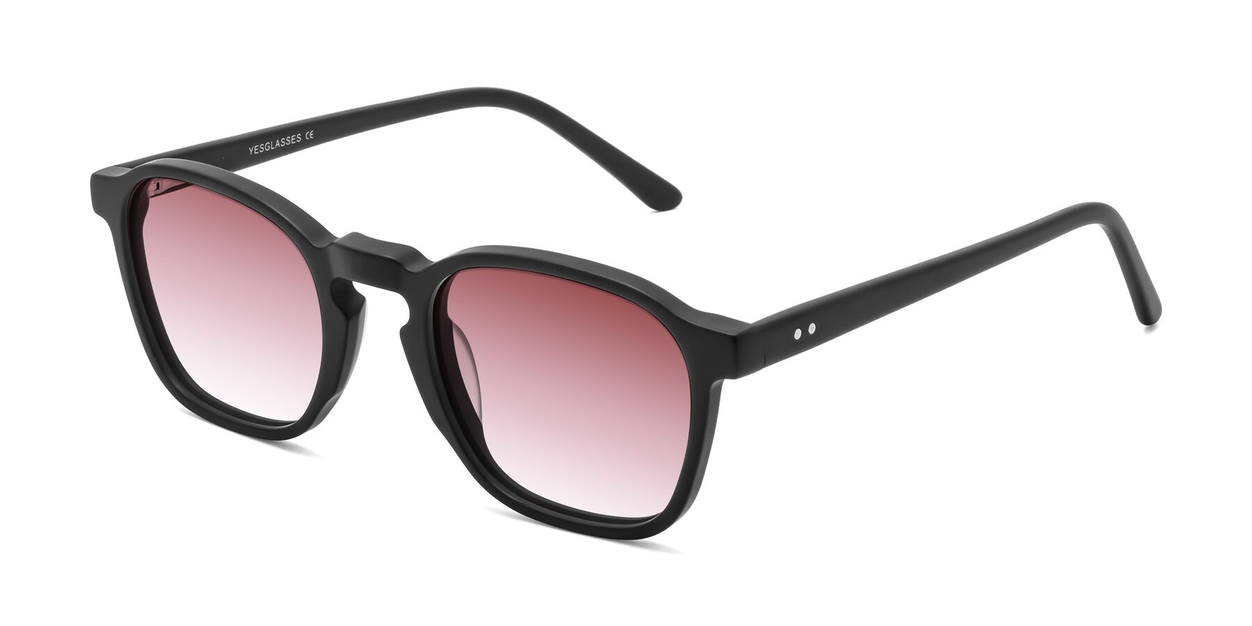 Angle of Generous in Matte Black with Garnet Gradient Lenses