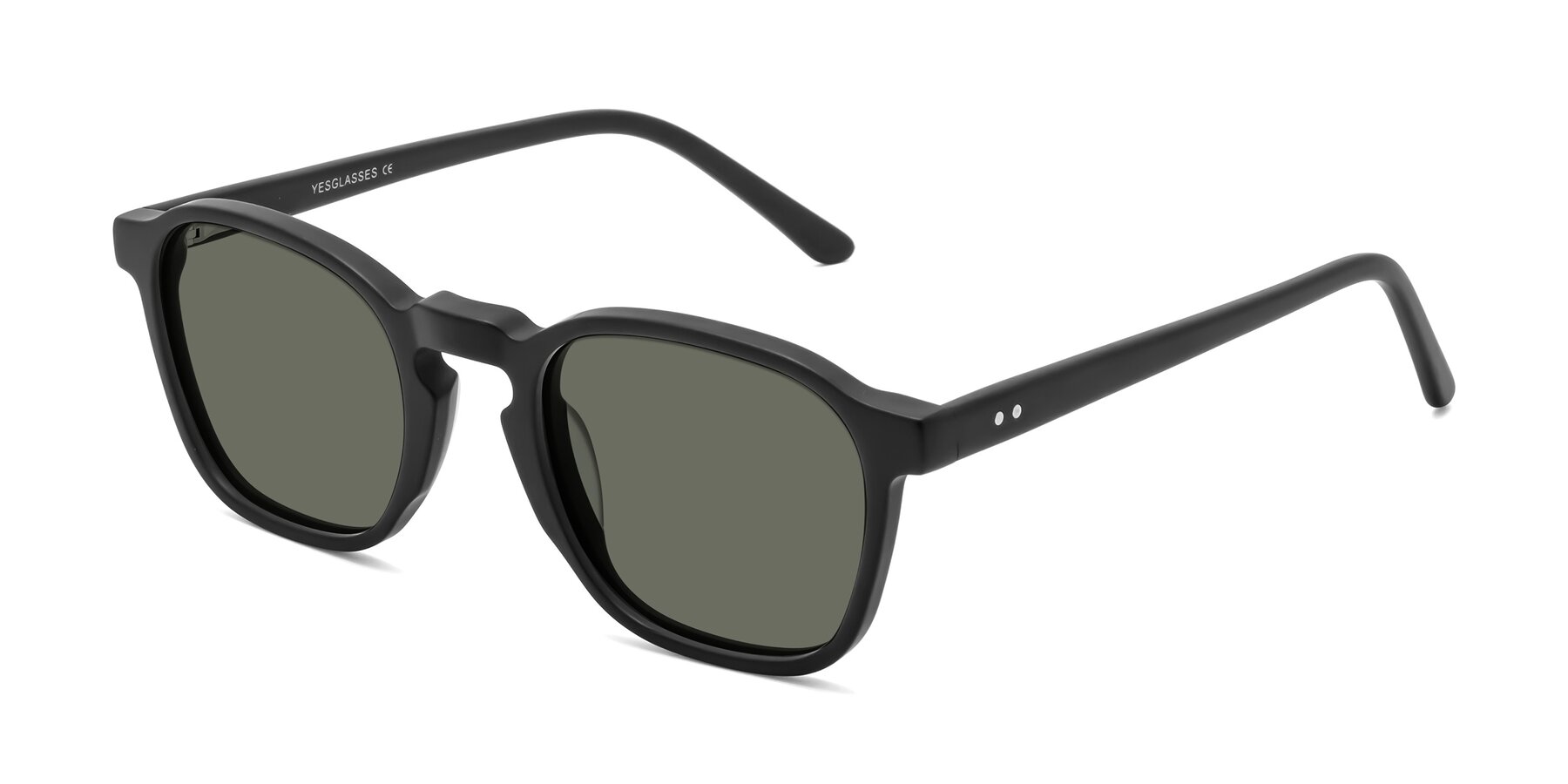 Angle of Generous in Matte Black with Gray Polarized Lenses