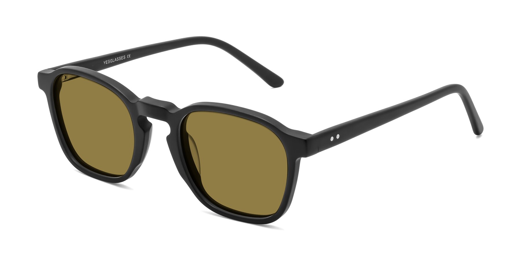 Angle of Generous in Matte Black with Brown Polarized Lenses