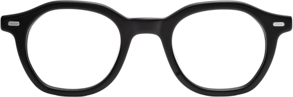 Black Geek-Chic Acetate Geometric Eyeglasses - Potter