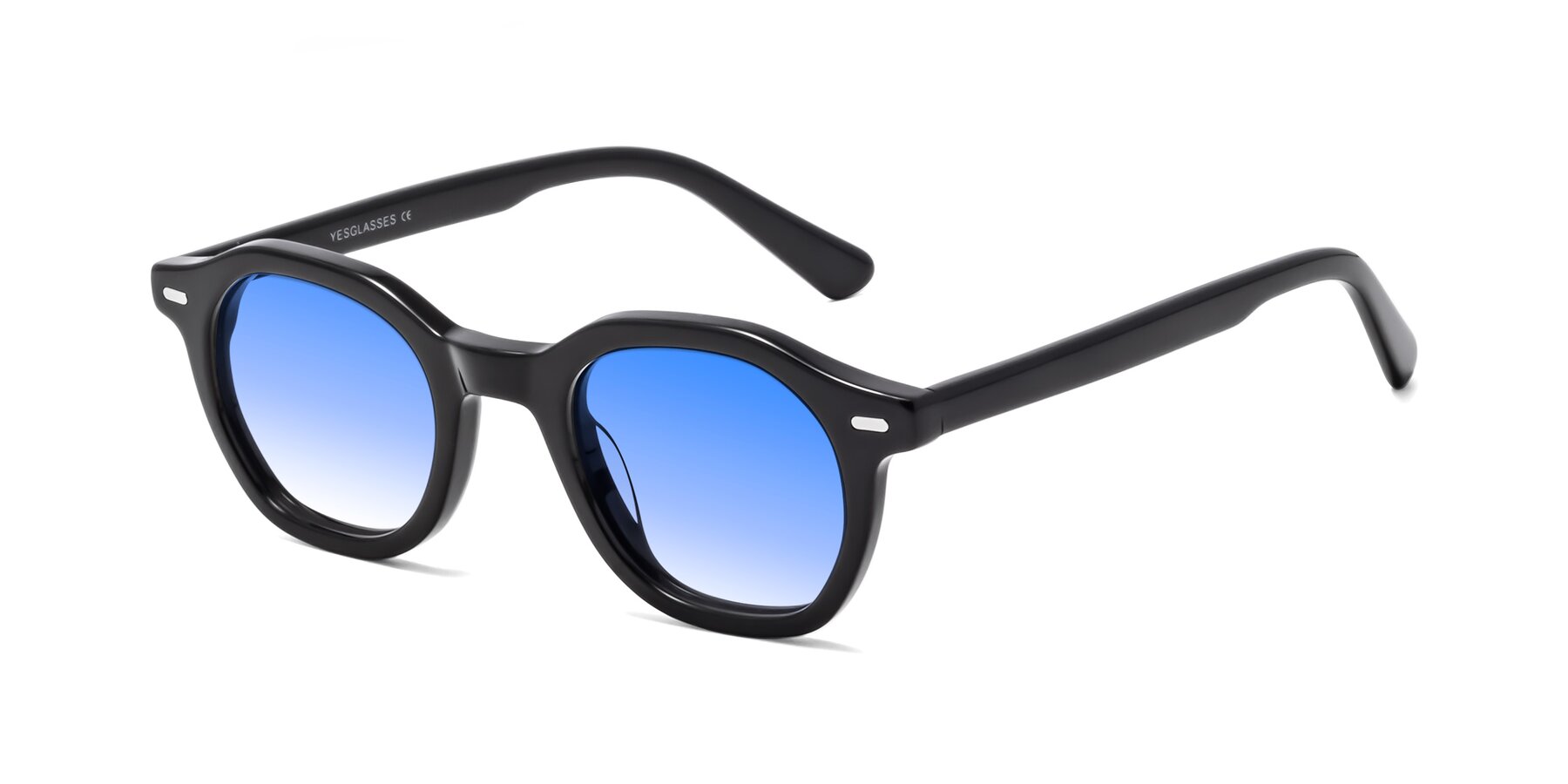 Angle of Potter in Black with Blue Gradient Lenses