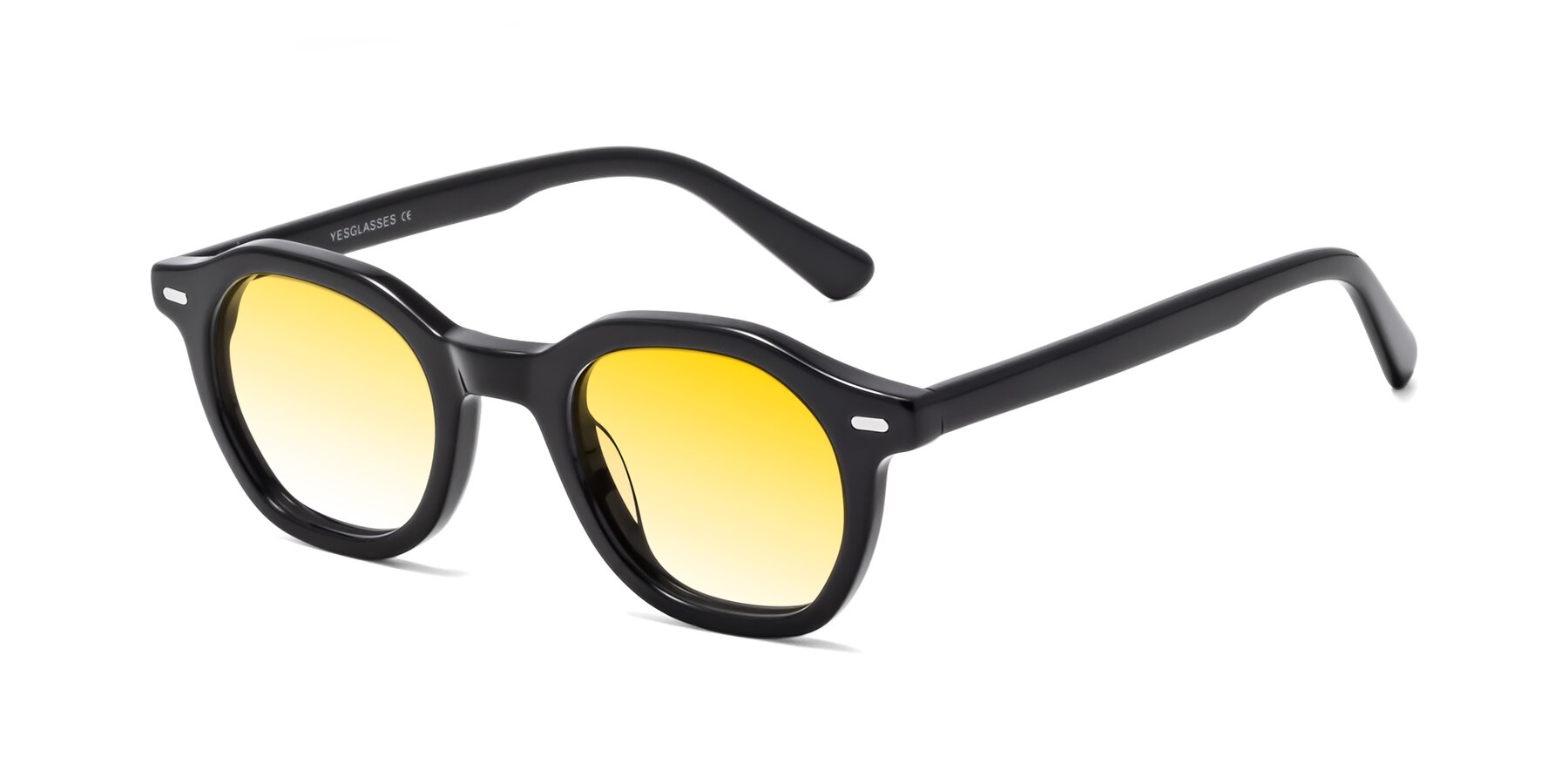 Angle of Potter in Black with Yellow Gradient Lenses