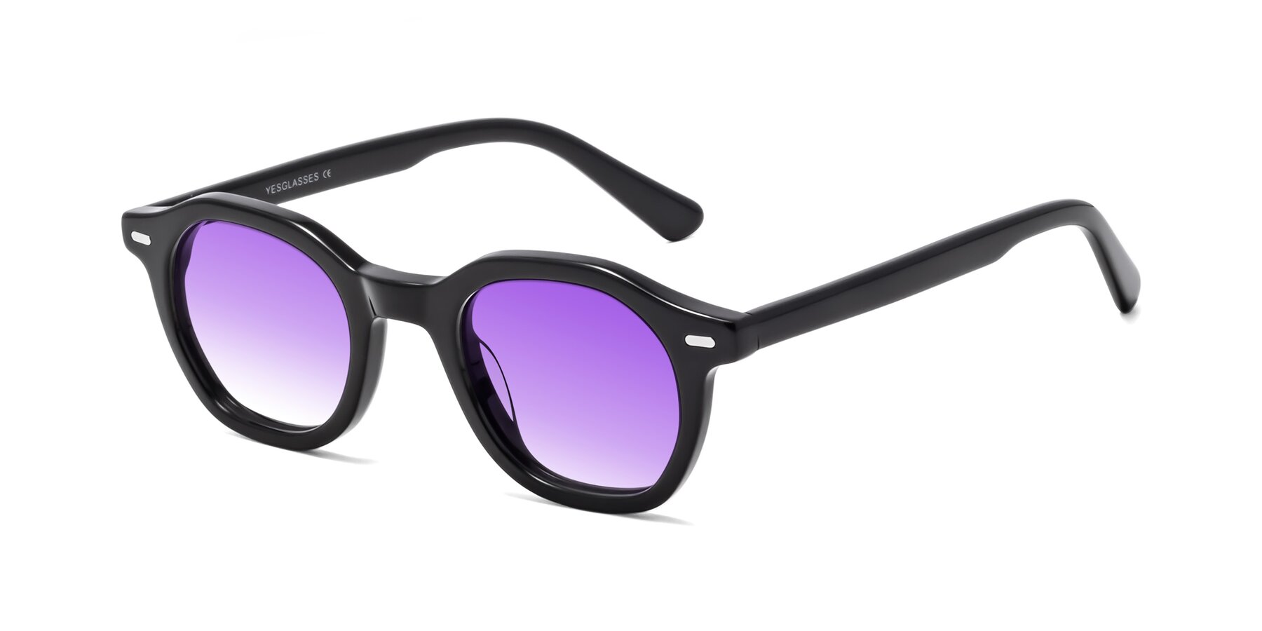 Angle of Potter in Black with Purple Gradient Lenses