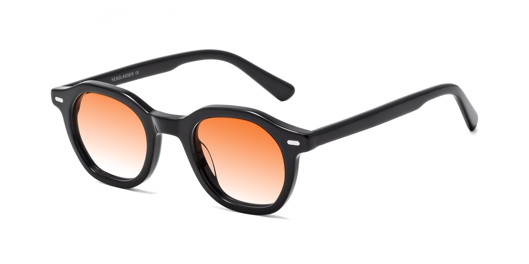 Angle of Potter in Black with Orange Gradient Lenses