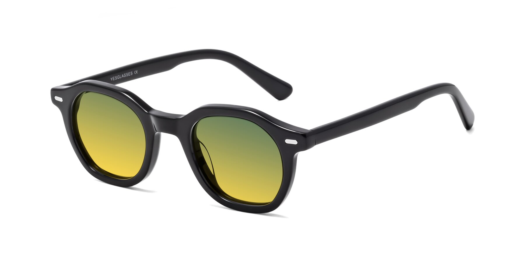 Angle of Potter in Black with Green / Yellow Gradient Lenses
