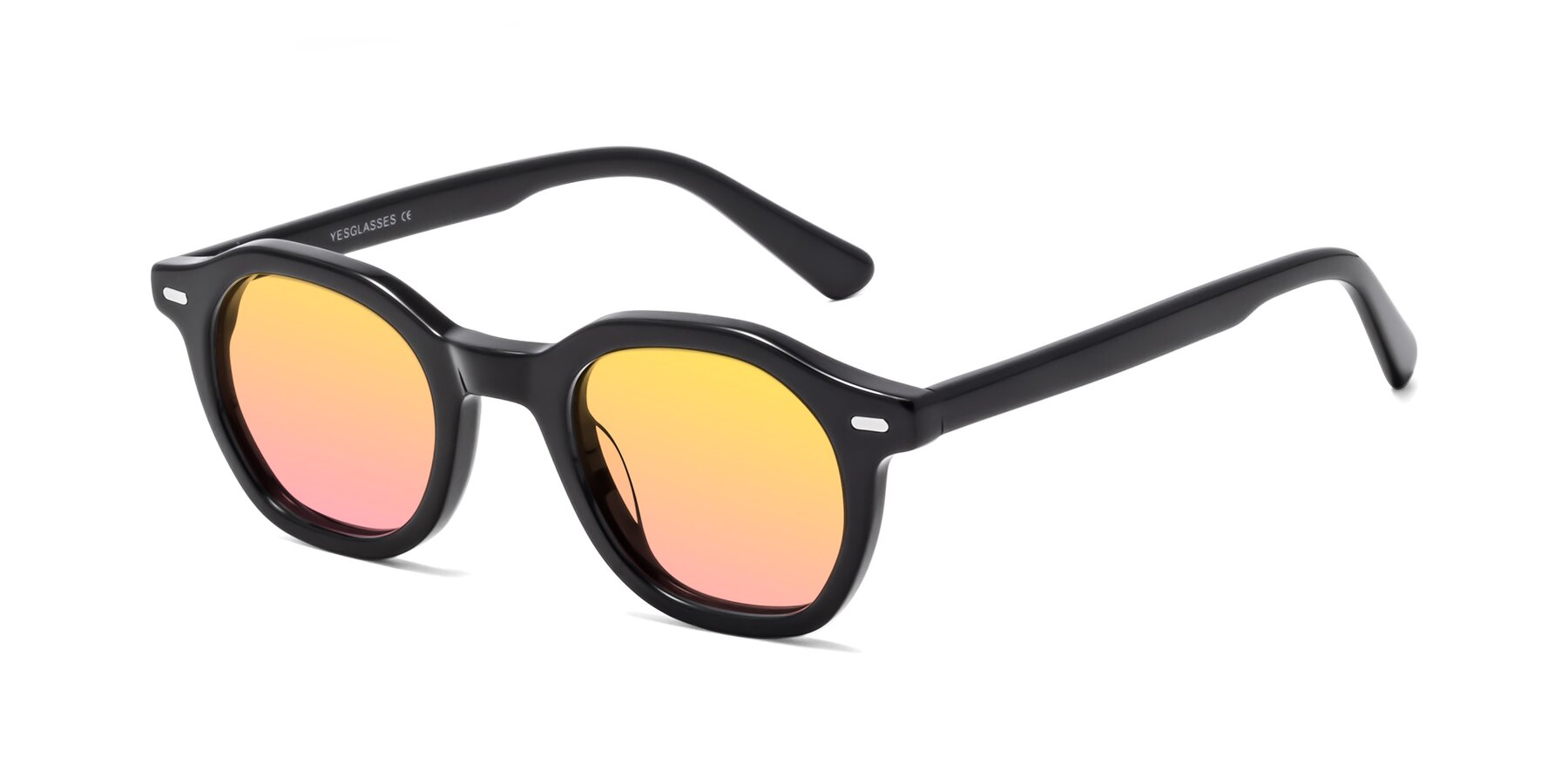 Angle of Potter in Black with Yellow / Pink Gradient Lenses