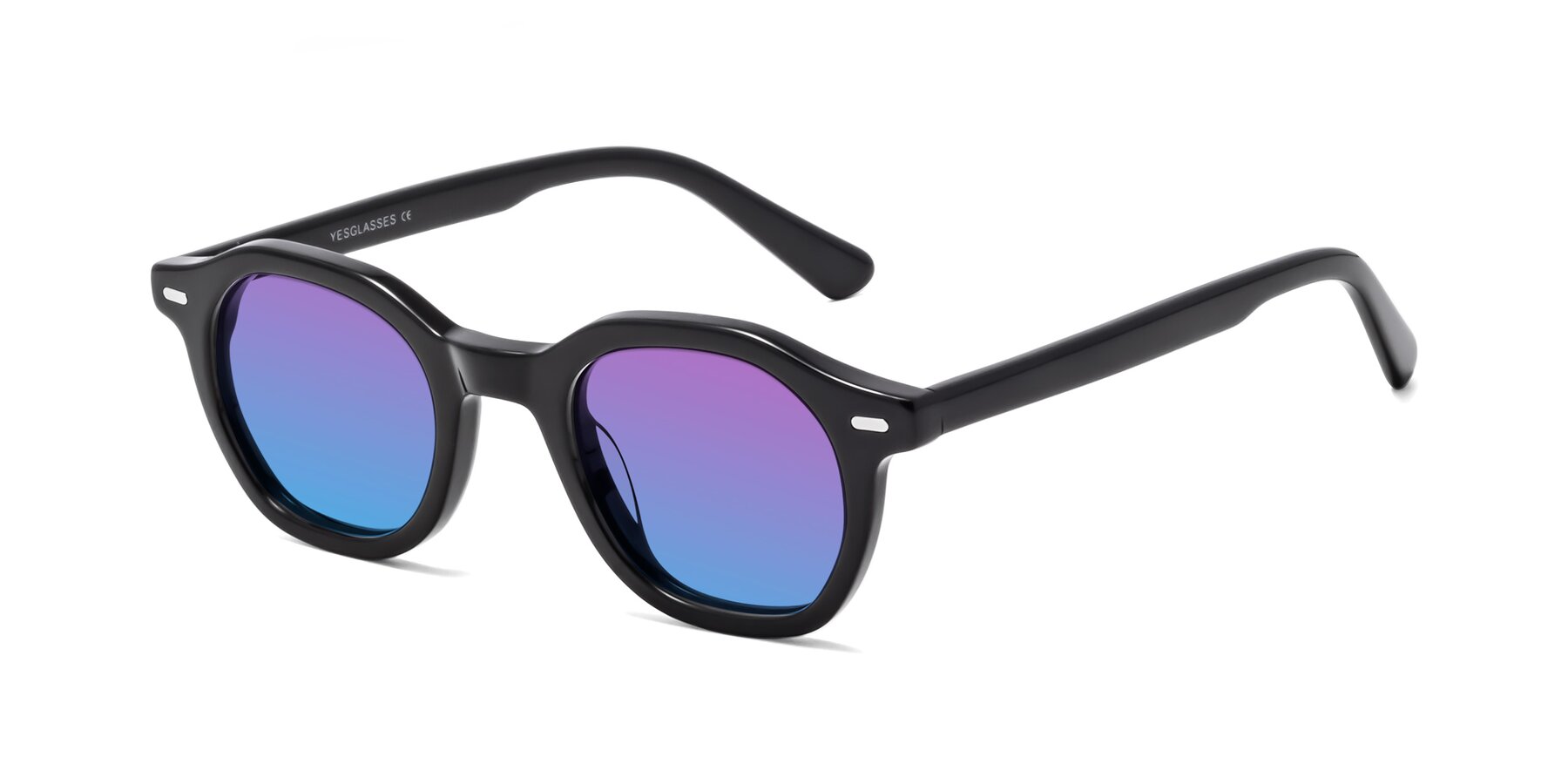 Angle of Potter in Black with Purple / Blue Gradient Lenses