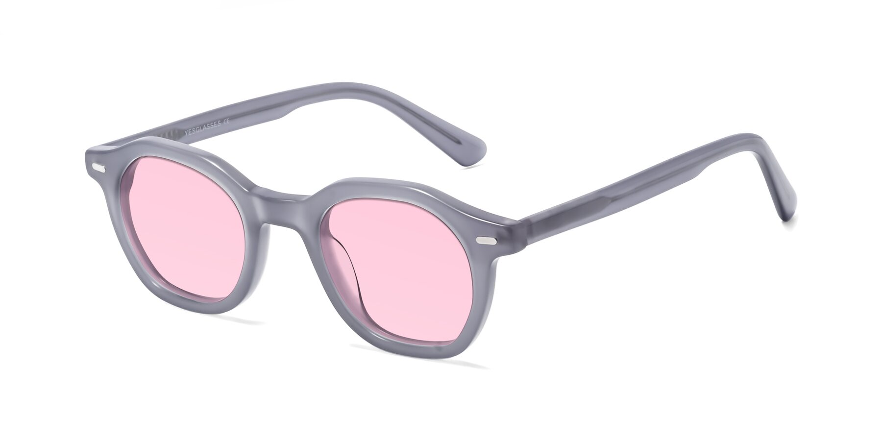 Angle of Potter in Transparent Gray with Light Pink Tinted Lenses