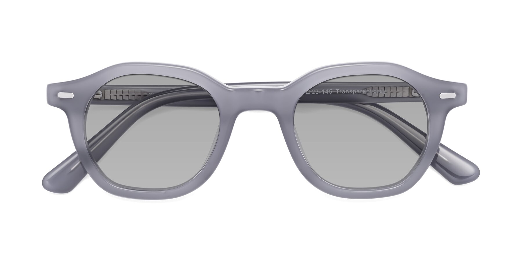 Folded Front of Potter in Transparent Gray with Light Gray Tinted Lenses
