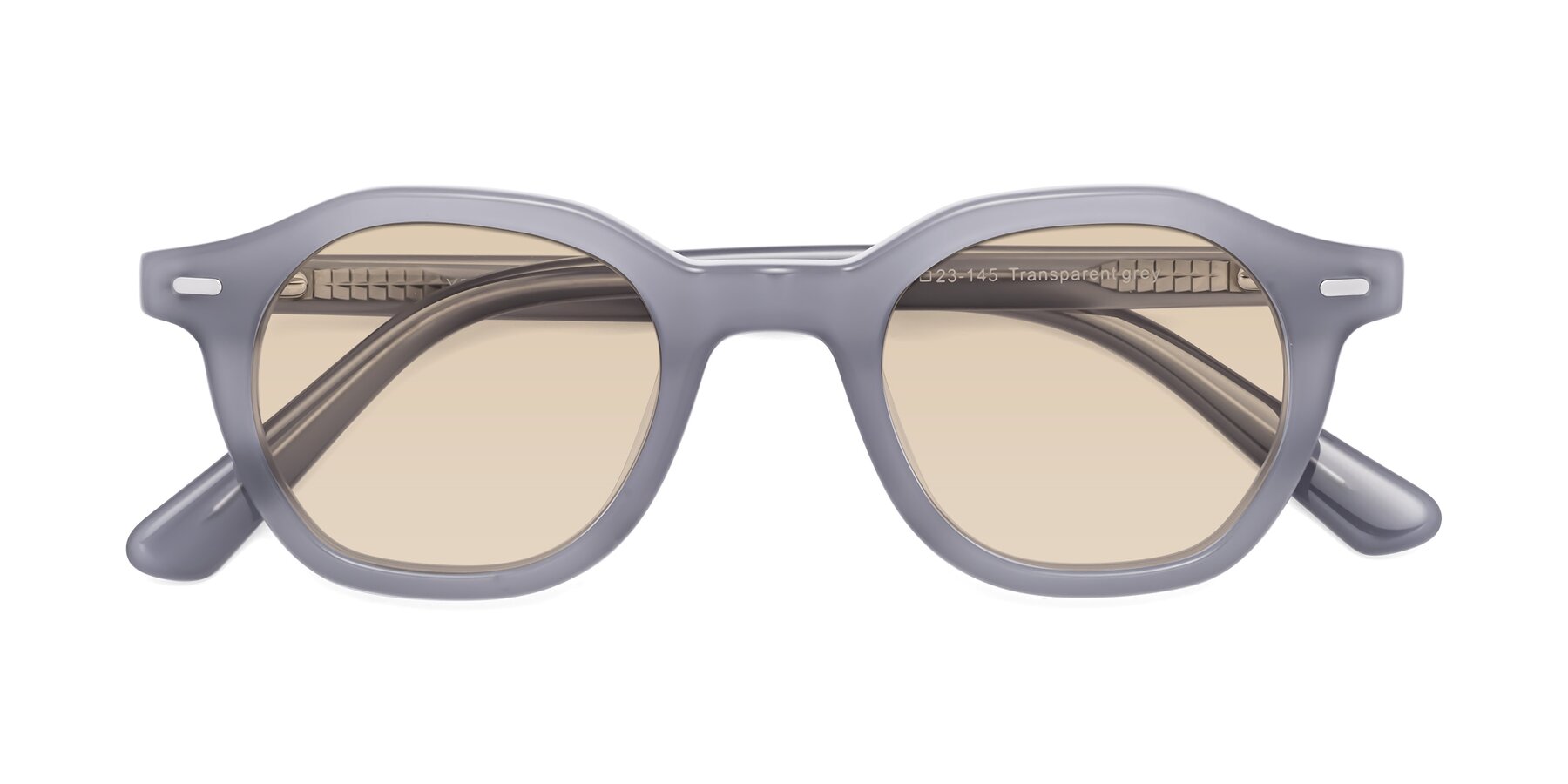 Folded Front of Potter in Transparent Gray with Light Brown Tinted Lenses