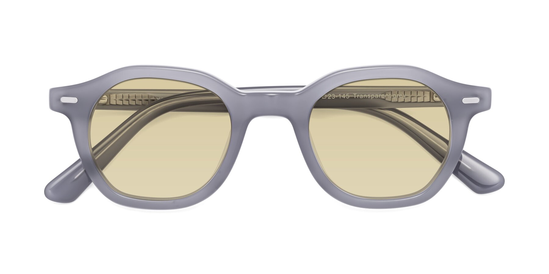 Folded Front of Potter in Transparent Gray with Light Champagne Tinted Lenses