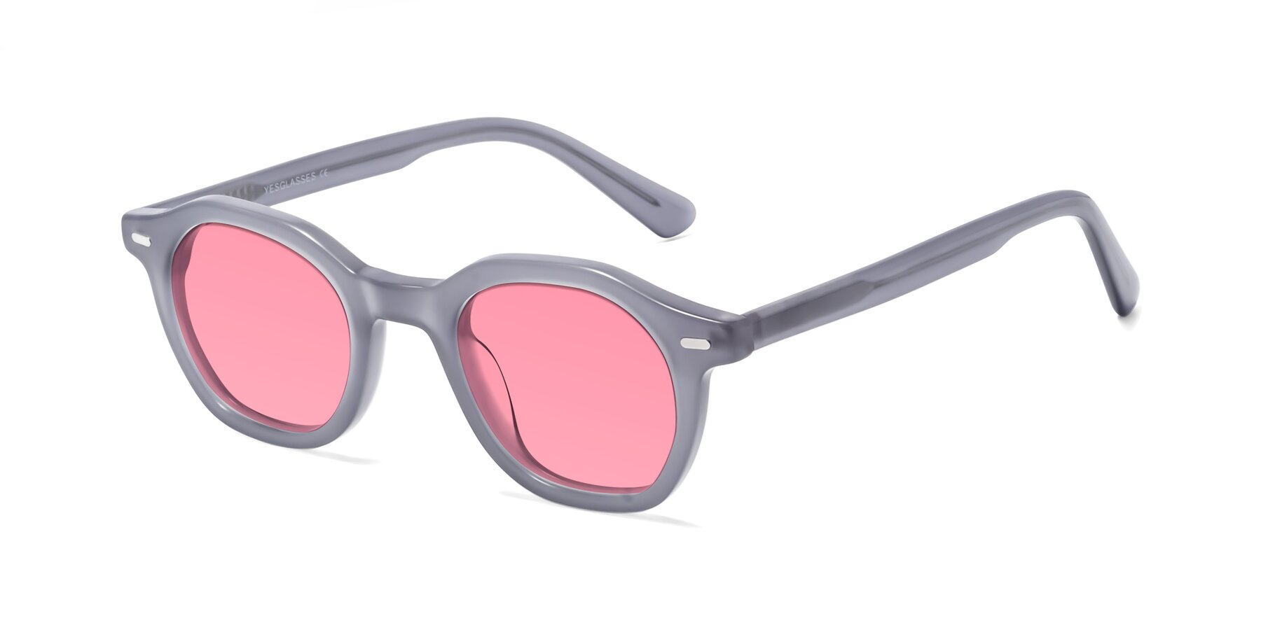 Angle of Potter in Transparent Gray with Pink Tinted Lenses