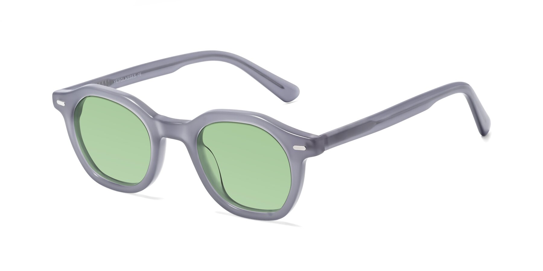 Angle of Potter in Transparent Gray with Medium Green Tinted Lenses