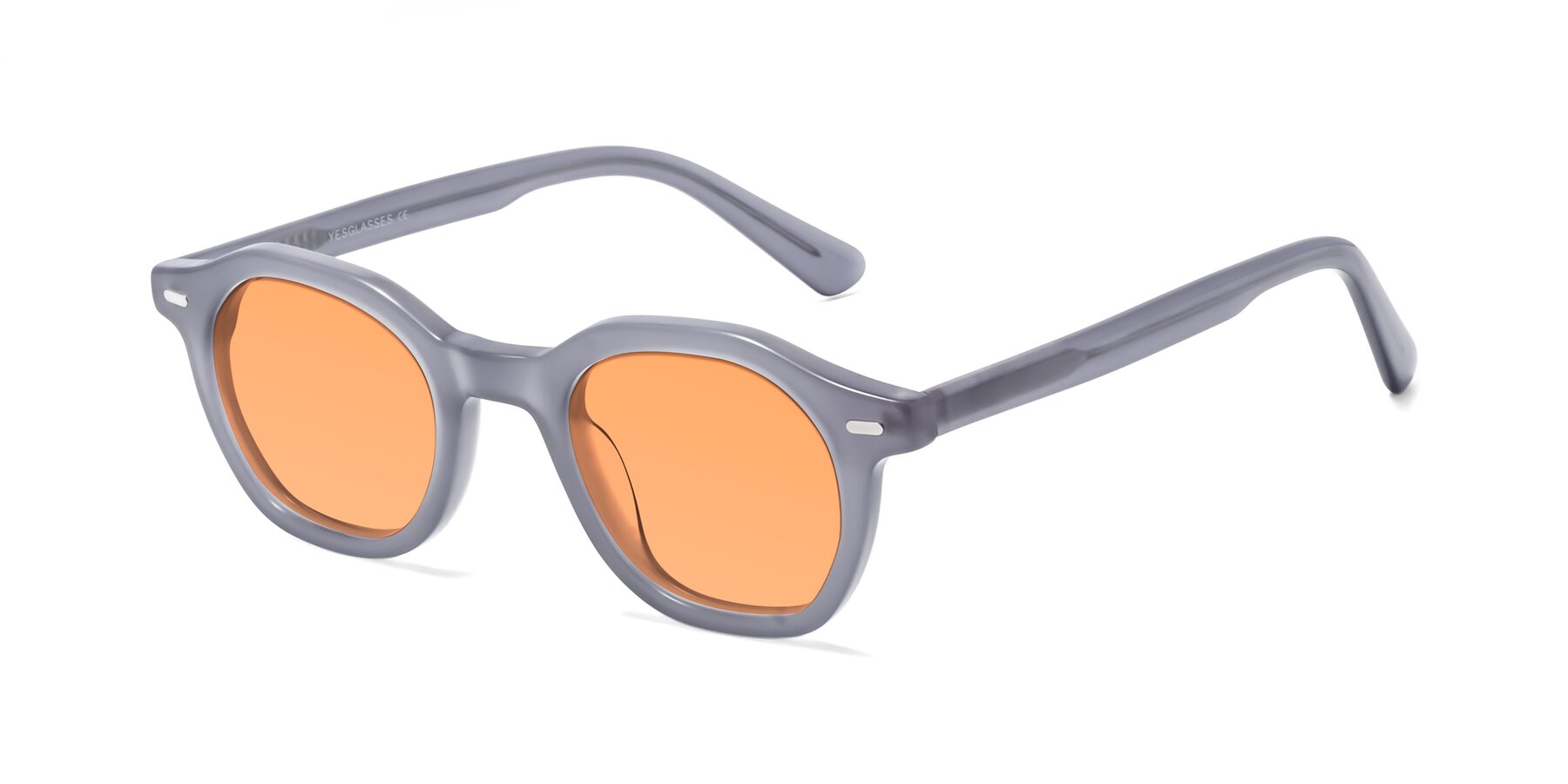 Angle of Potter in Transparent Gray with Medium Orange Tinted Lenses