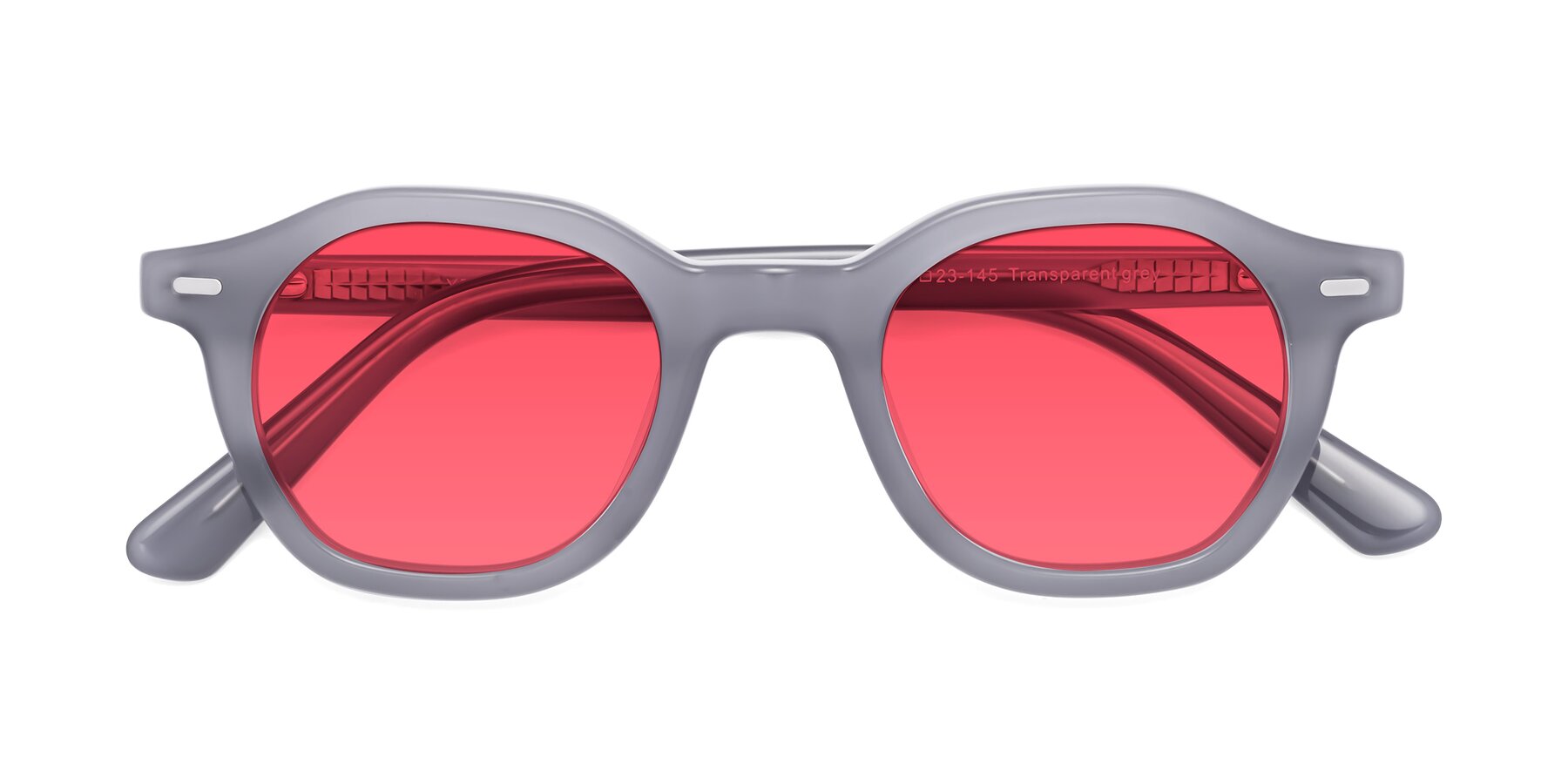 Folded Front of Potter in Transparent Gray with Red Tinted Lenses
