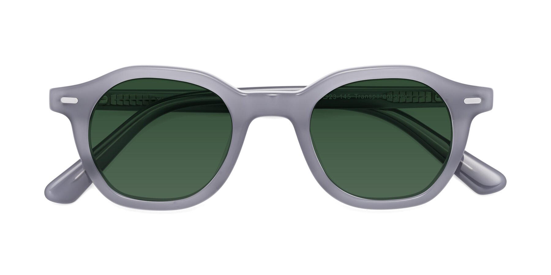 Folded Front of Potter in Transparent Gray with Green Tinted Lenses