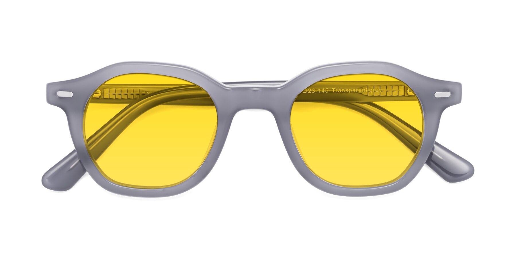 Folded Front of Potter in Transparent Gray with Yellow Tinted Lenses