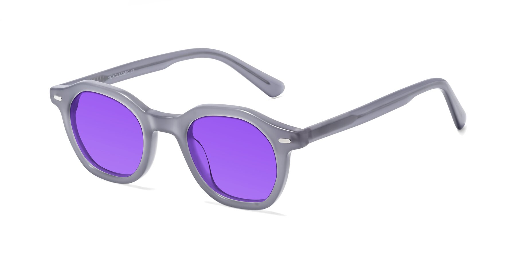Angle of Potter in Transparent Gray with Purple Tinted Lenses