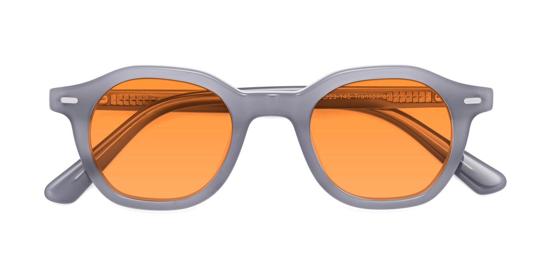 Folded Front of Potter in Transparent Gray with Orange Tinted Lenses