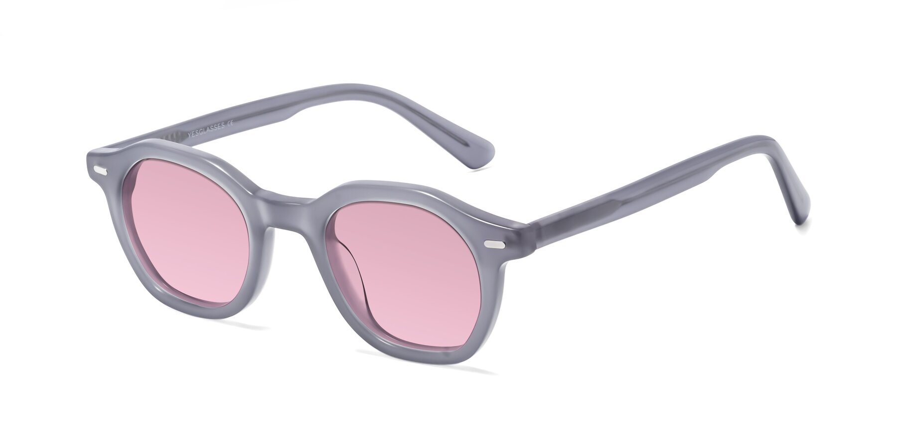 Angle of Potter in Transparent Gray with Light Wine Tinted Lenses