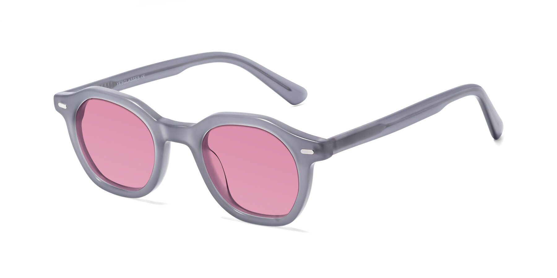 Angle of Potter in Transparent Gray with Medium Wine Tinted Lenses