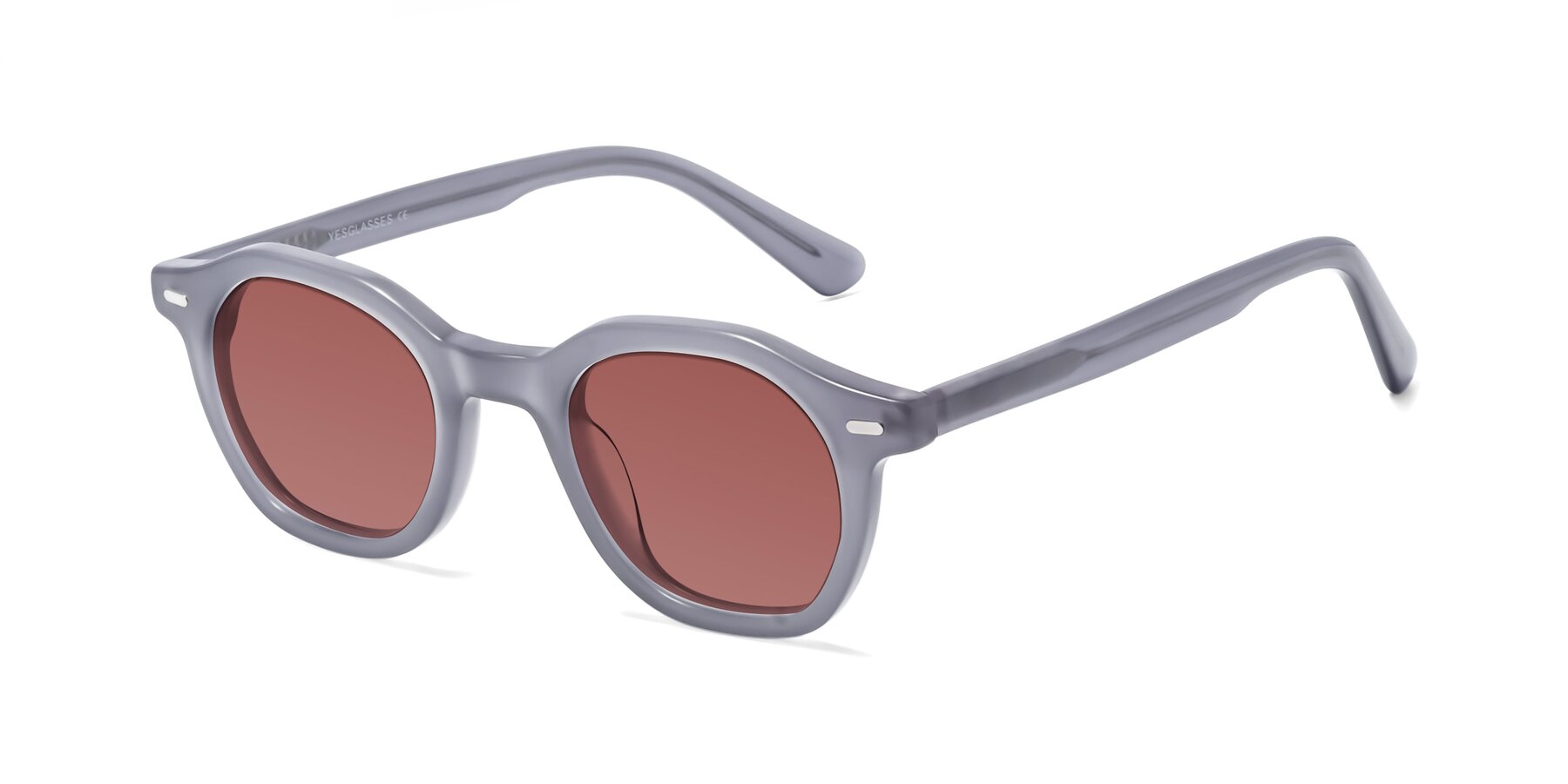 Angle of Potter in Transparent Gray with Garnet Tinted Lenses