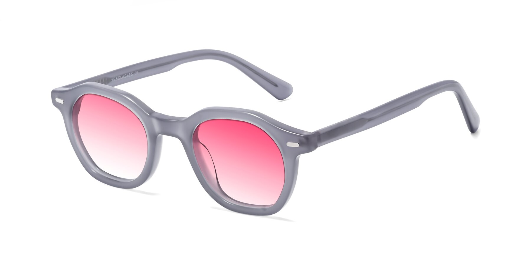 Angle of Potter in Transparent Gray with Pink Gradient Lenses