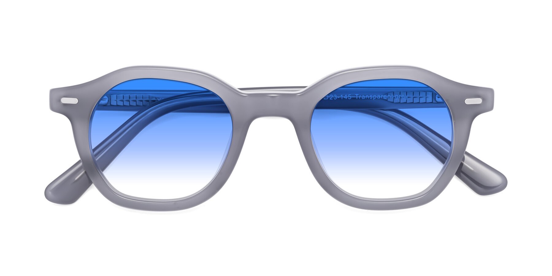 Folded Front of Potter in Transparent Gray with Blue Gradient Lenses