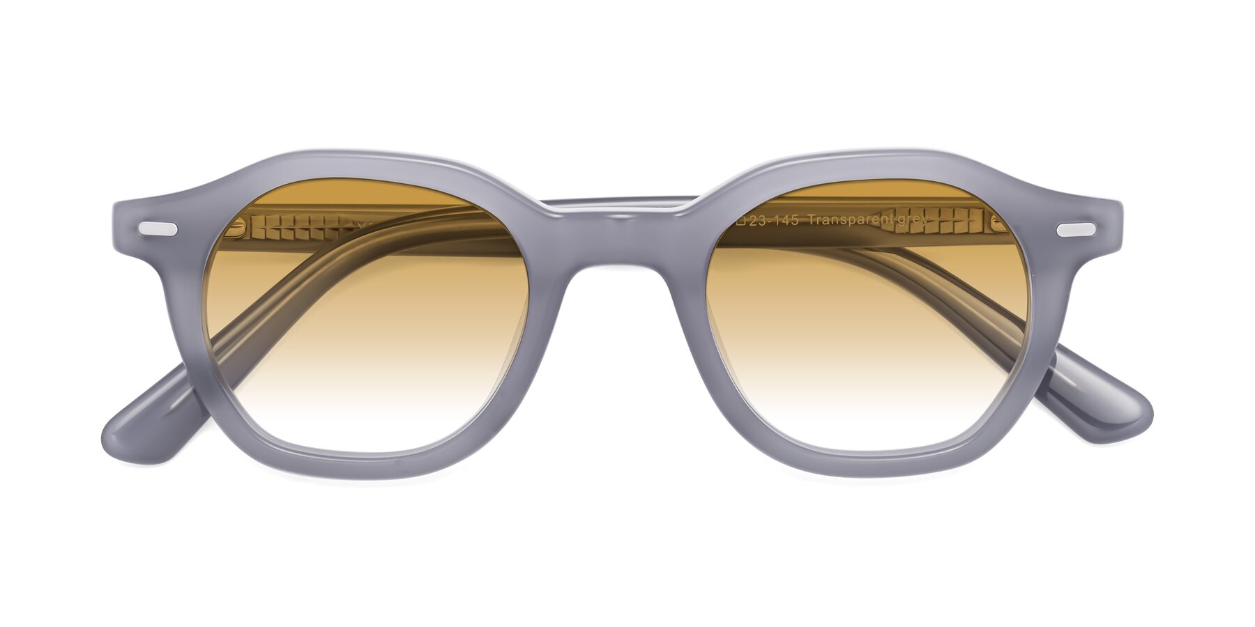 Folded Front of Potter in Transparent Gray with Champagne Gradient Lenses