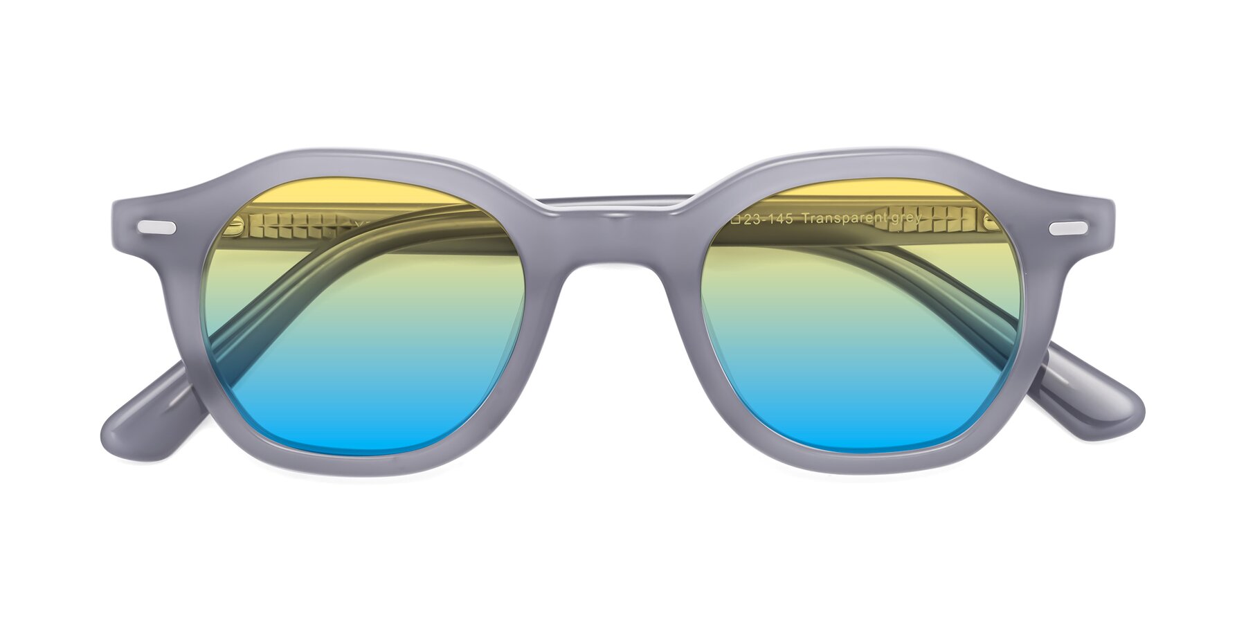 Folded Front of Potter in Transparent Gray with Yellow / Blue Gradient Lenses