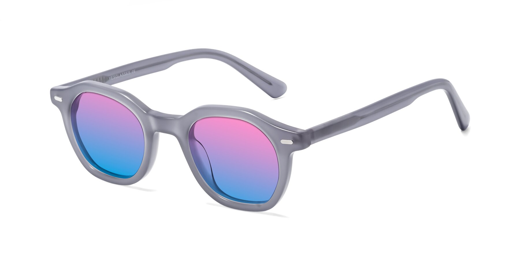 Angle of Potter in Transparent Gray with Pink / Blue Gradient Lenses