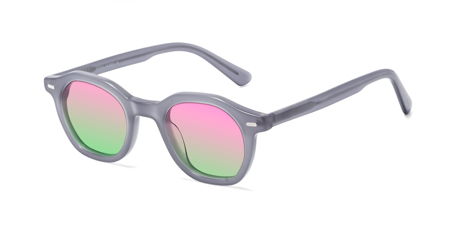 Angle of Potter in Transparent Gray with Pink / Green Gradient Lenses