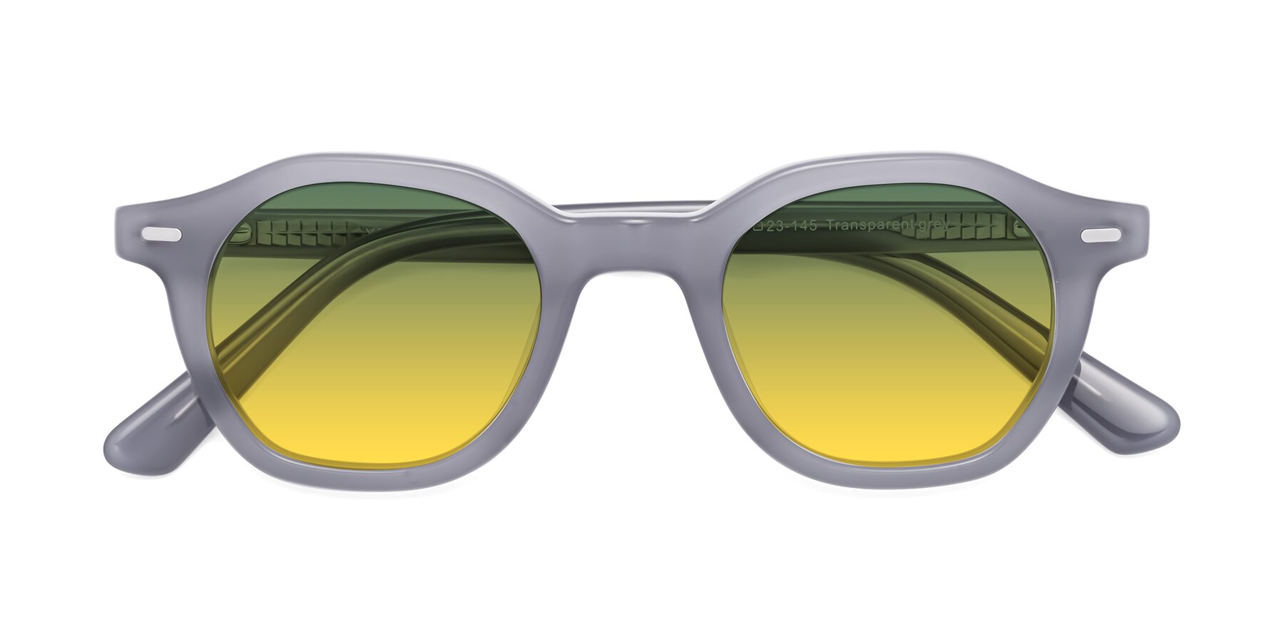 Folded Front of Potter in Transparent Gray with Green / Yellow Gradient Lenses