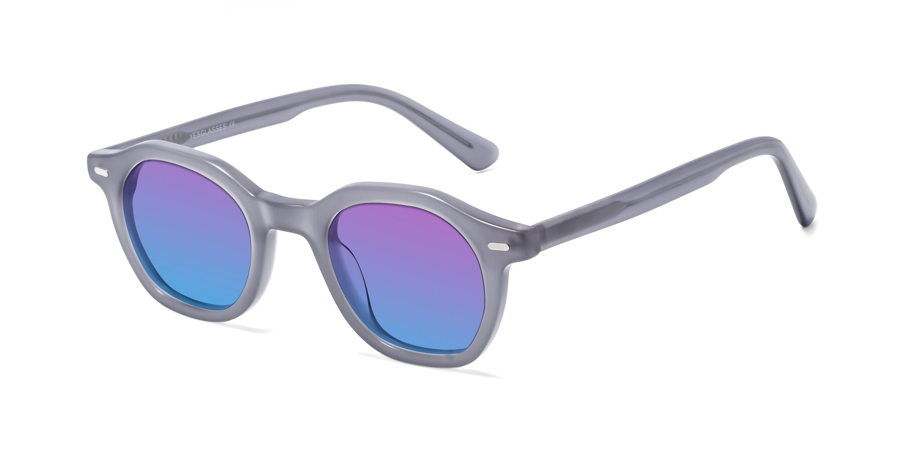 Angle of Potter in Transparent Gray with Purple / Blue Gradient Lenses
