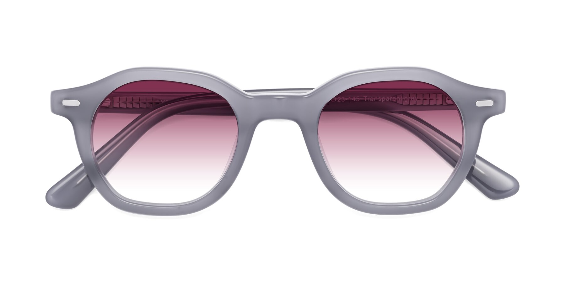 Folded Front of Potter in Transparent Gray with Wine Gradient Lenses